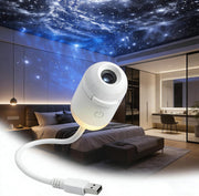 Weißer Sternenhimmel-Projektor mit USB-Kabel und verstellbarem Projektionskopf