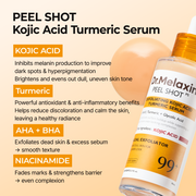 Orangefarbenes vierteiliges Kojic-Säure-Pflegeset für Gesicht und Körper