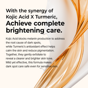Orangefarbenes vierteiliges Kojic-Säure-Pflegeset für Gesicht und Körper