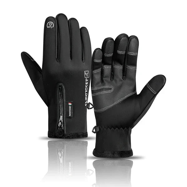 Gefütterte Winterhandschuhe mit Touchscreen-Fingern
