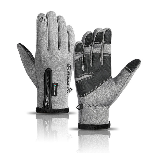 Gefütterte Winterhandschuhe mit Touchscreen-Fingern