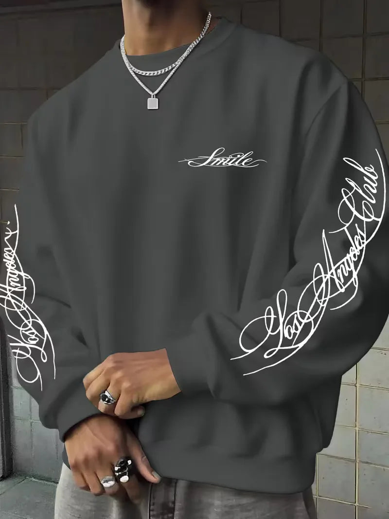 Herren-Sweatshirt mit Ärmeldruck