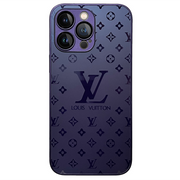 iPhone-Hülle mit dunklem Monogramm-Muster und Kameraaussparung