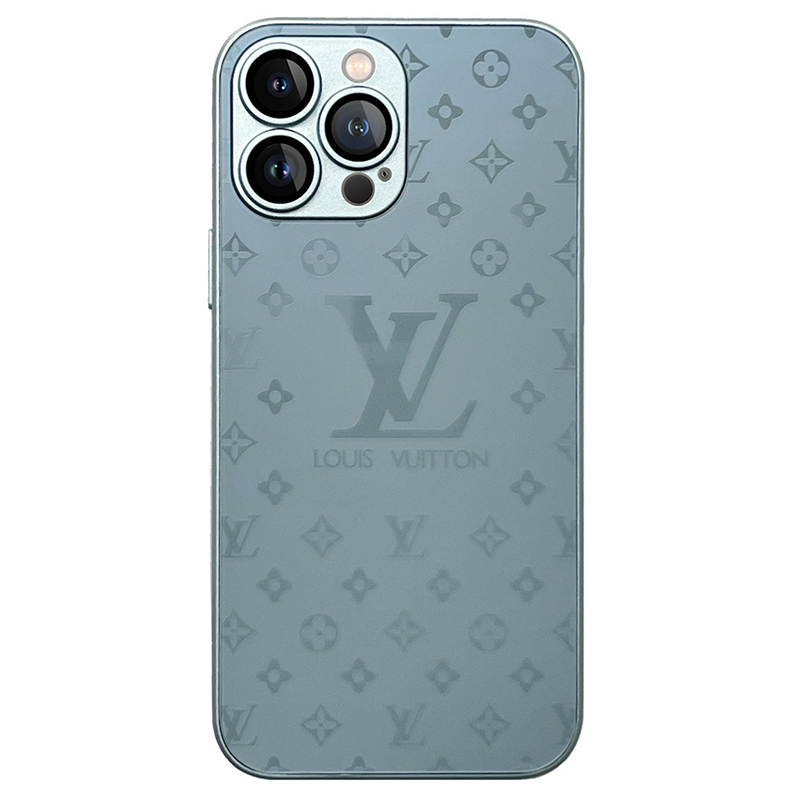 iPhone-Hülle mit dunklem Monogramm-Muster und Kameraaussparung