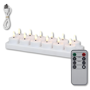 Wiederaufladbare LED-Teelichter mit Fernbedienung