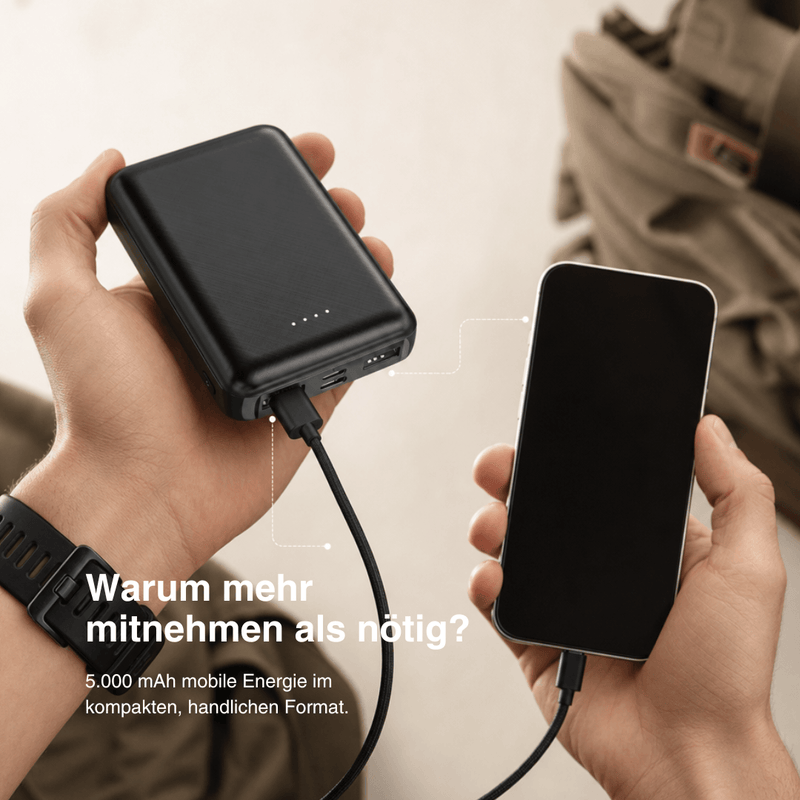 Kompakte Powerbank für beheizte Kleidung