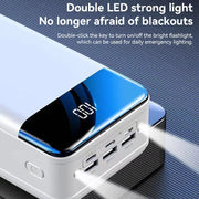 Powerbank mit Digitalanzeige und mehreren Anschlüssen für mobile Geräte