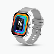 Smartwatch mit rechteckigem Display und Armband für iOS und Android