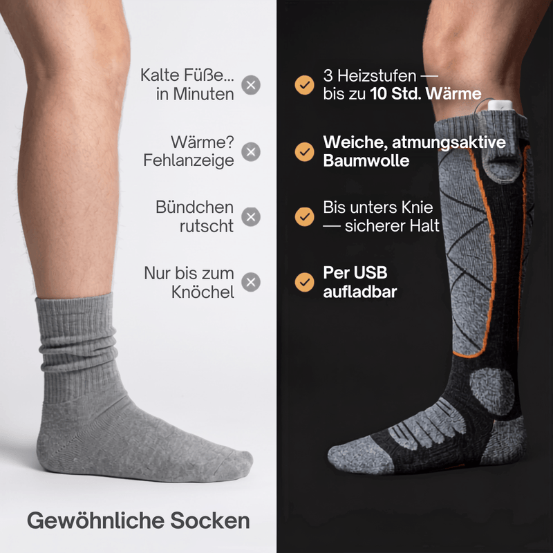Beheizte Socken für warme Füße im Winter
