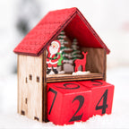 Mini-Adventskalender aus Holz mit LED-Licht