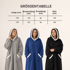Tragbare Kuscheldecke mit Ärmeln und Kapuze