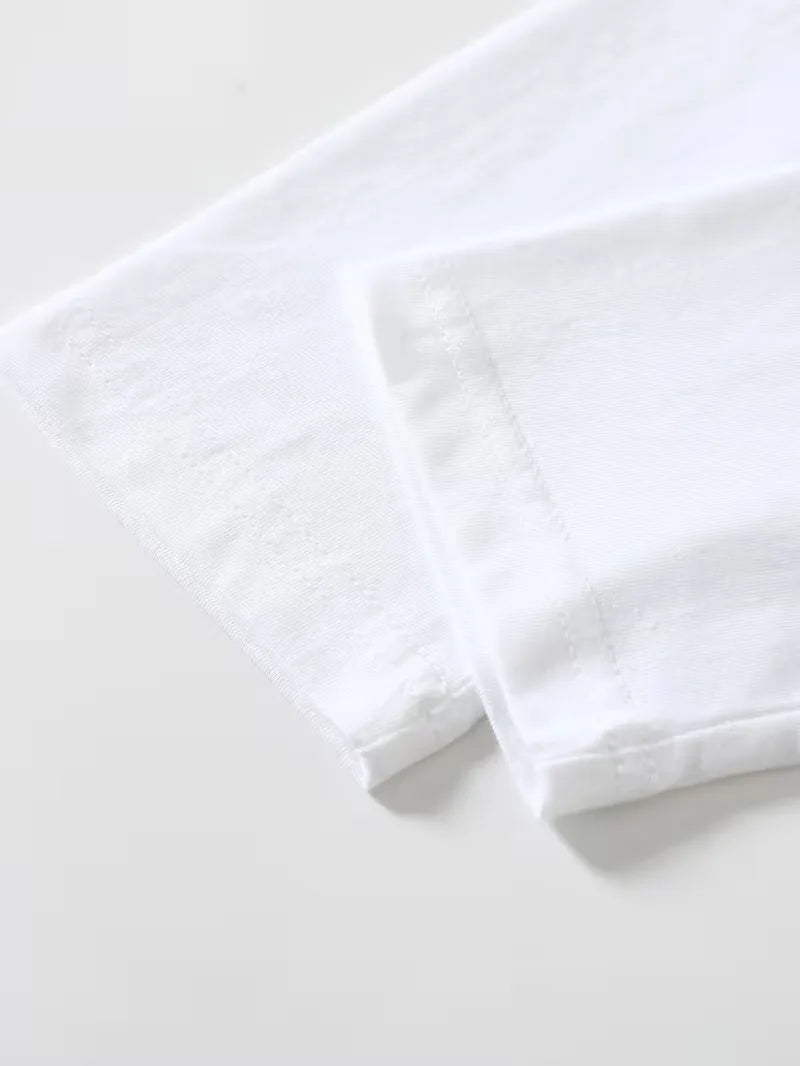 Langarmshirt mit Rundhalsausschnitt und kursiven schwarzen Schriftzügen