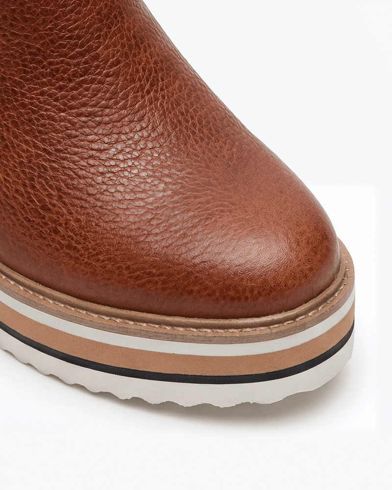 Damen-Stiefeletten mit Keilabsatz und Reißverschluss