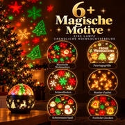Weihnachtsbaum-Projektorlampe mit festlichen Motiven