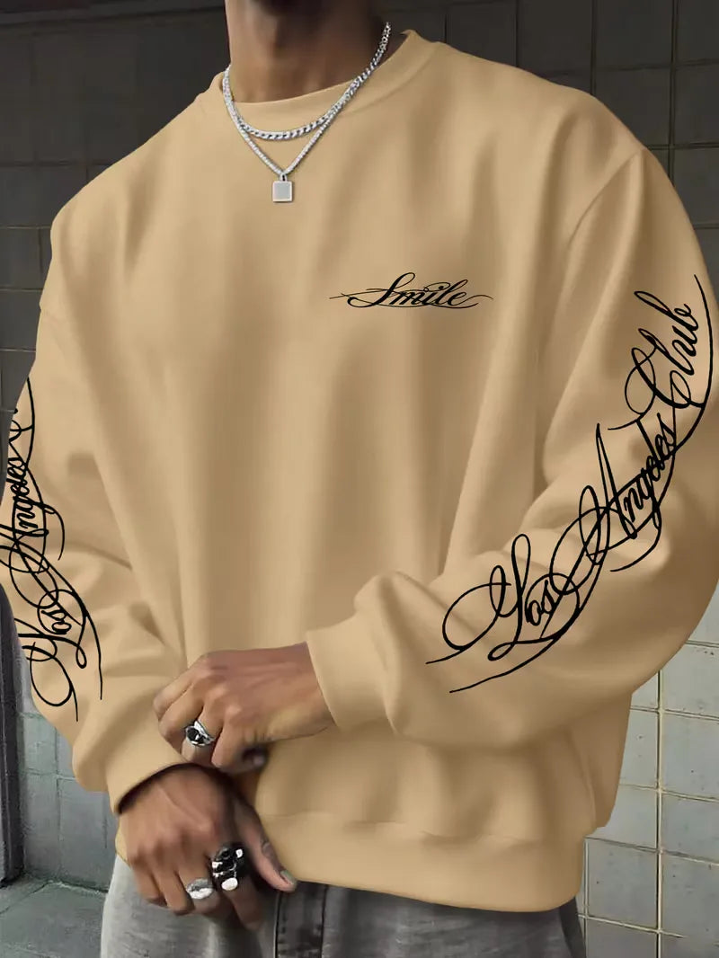 Herren-Sweatshirt mit Ärmeldruck