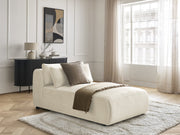 Modulare Chaiselongue mit gepolstertem Kopfteil und verlängertem Sitzbereich