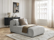 Modulare Chaiselongue mit gepolstertem Kopfteil und verlängertem Sitzbereich