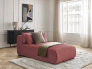 Modulare Chaiselongue mit gepolstertem Kopfteil und verlängertem Sitzbereich