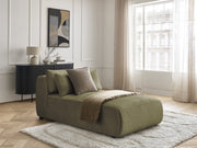 Modulare Chaiselongue mit gepolstertem Kopfteil und verlängertem Sitzbereich
