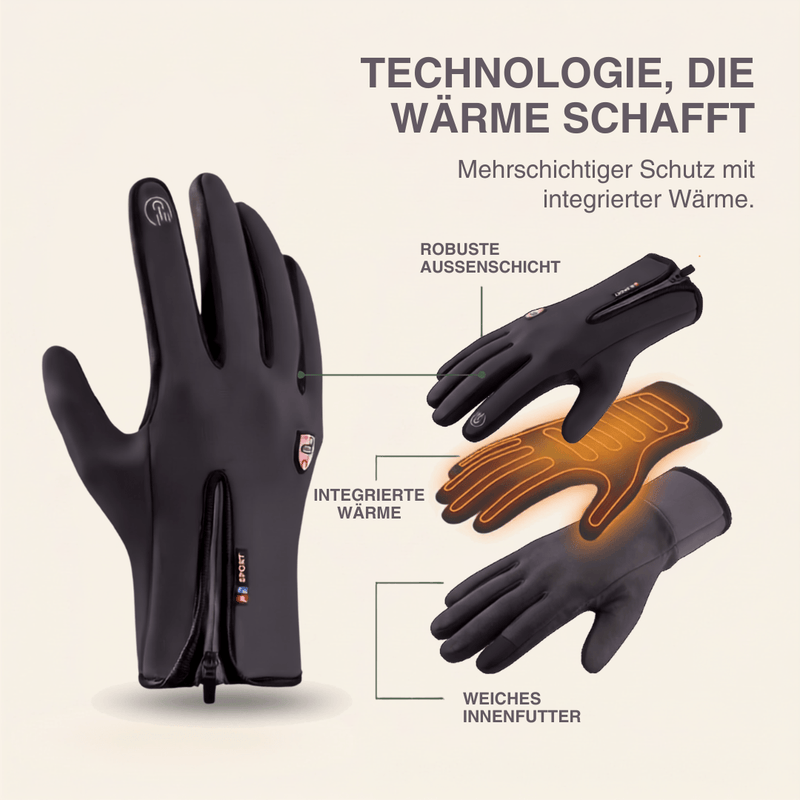 Beheizte Handschuhe für kalte Wintertage