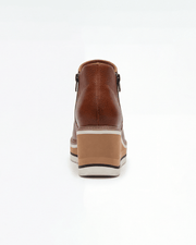 Damen-Stiefeletten mit Keilabsatz und Reißverschluss