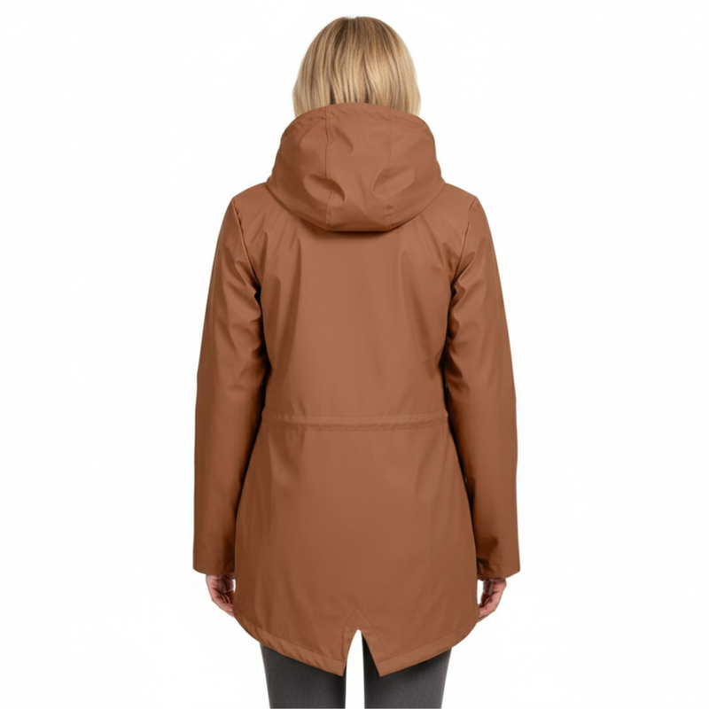 Wasserdichte Damenjacke mit Fleecefutter und Kapuze