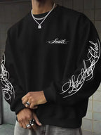 Herren-Sweatshirt mit Ärmeldruck
