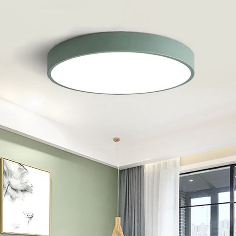 Runde LED-Deckenleuchte in Pastellfarben