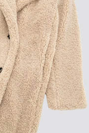 Langer Teddy-Mantel aus weichem Kunstfell