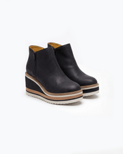 Damen-Stiefeletten mit Keilabsatz und Reißverschluss