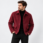 Kurze Herren-Jacke in Wolloptik