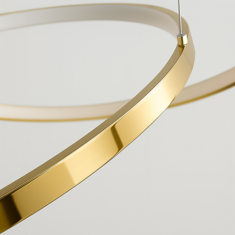 LED-Kronleuchter aus schwebenden Ringen
