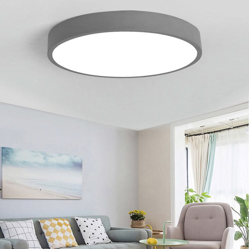 Runde LED-Deckenleuchte in Pastellfarben
