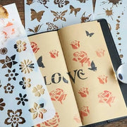 Buntes Finger-Malset für Kinder mit Stempelaufsätzen und Blumen-Schablonen