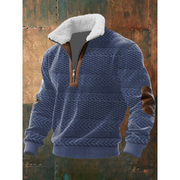 Herren-Strickpullover mit Fleecekragen