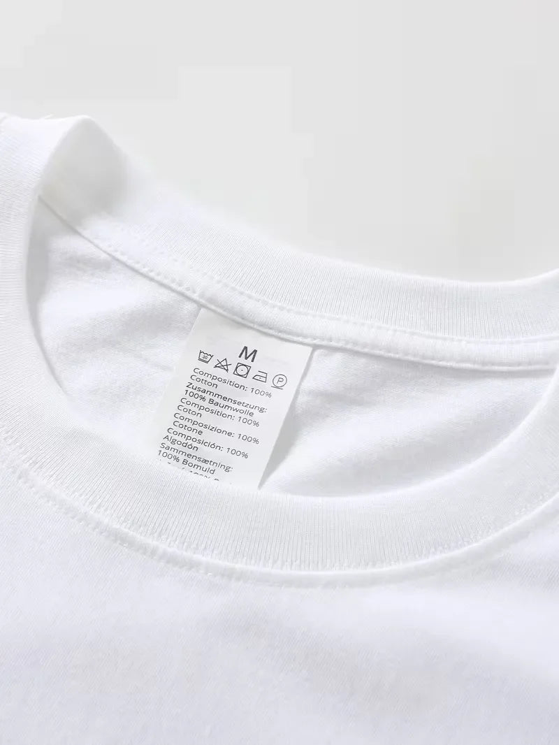 Langarmshirt mit Rundhalsausschnitt und kursiven schwarzen Schriftzügen