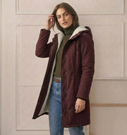 Warmer Damen-Winterparka mit Teddyfutter