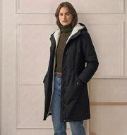Warmer Damen-Winterparka mit Teddyfutter