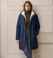 Warmer Damen-Winterparka mit Teddyfutter