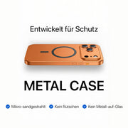 iPhone-Metallhülle mit Kameraschutz und schwarzem MagSafe-Ring