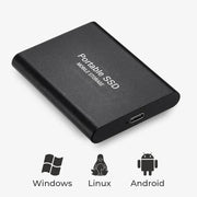 Kompakte tragbare externe SSD mit USB-C-Anschluss