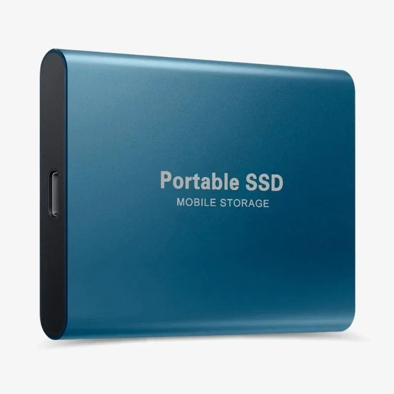 Kompakte tragbare externe SSD mit USB-C-Anschluss
