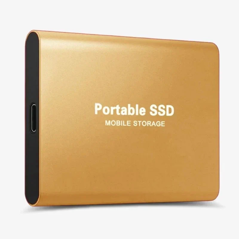 Kompakte tragbare externe SSD mit USB-C-Anschluss