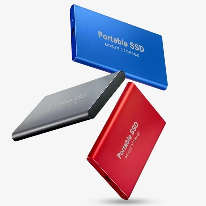 Kompakte tragbare externe SSD mit USB-C-Anschluss