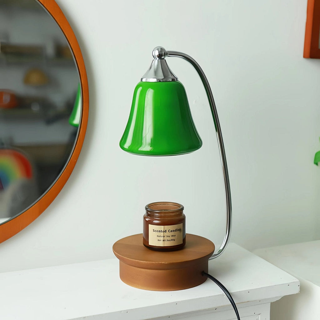 Kerzenwärmer-Lampe mit Glasglocke