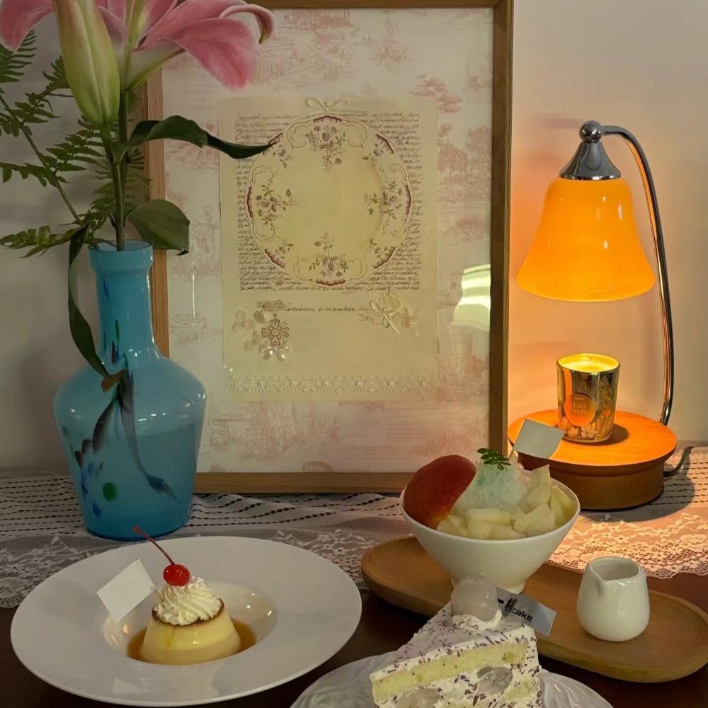 Kerzenwärmer-Lampe mit Glasglocke