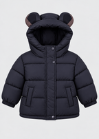 Kinder-Pufferjacke mit Öhrchen an der Kapuze