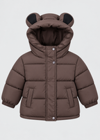 Kinder-Pufferjacke mit Öhrchen an der Kapuze