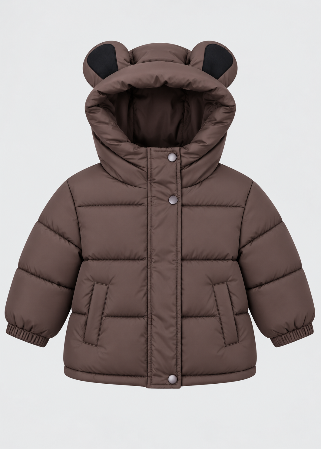 Kinder-Pufferjacke mit Öhrchen an der Kapuze