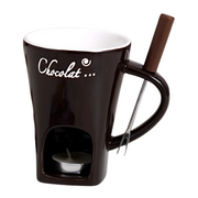Fondue-Tassen aus Keramik mit Teelicht – 2er-Set